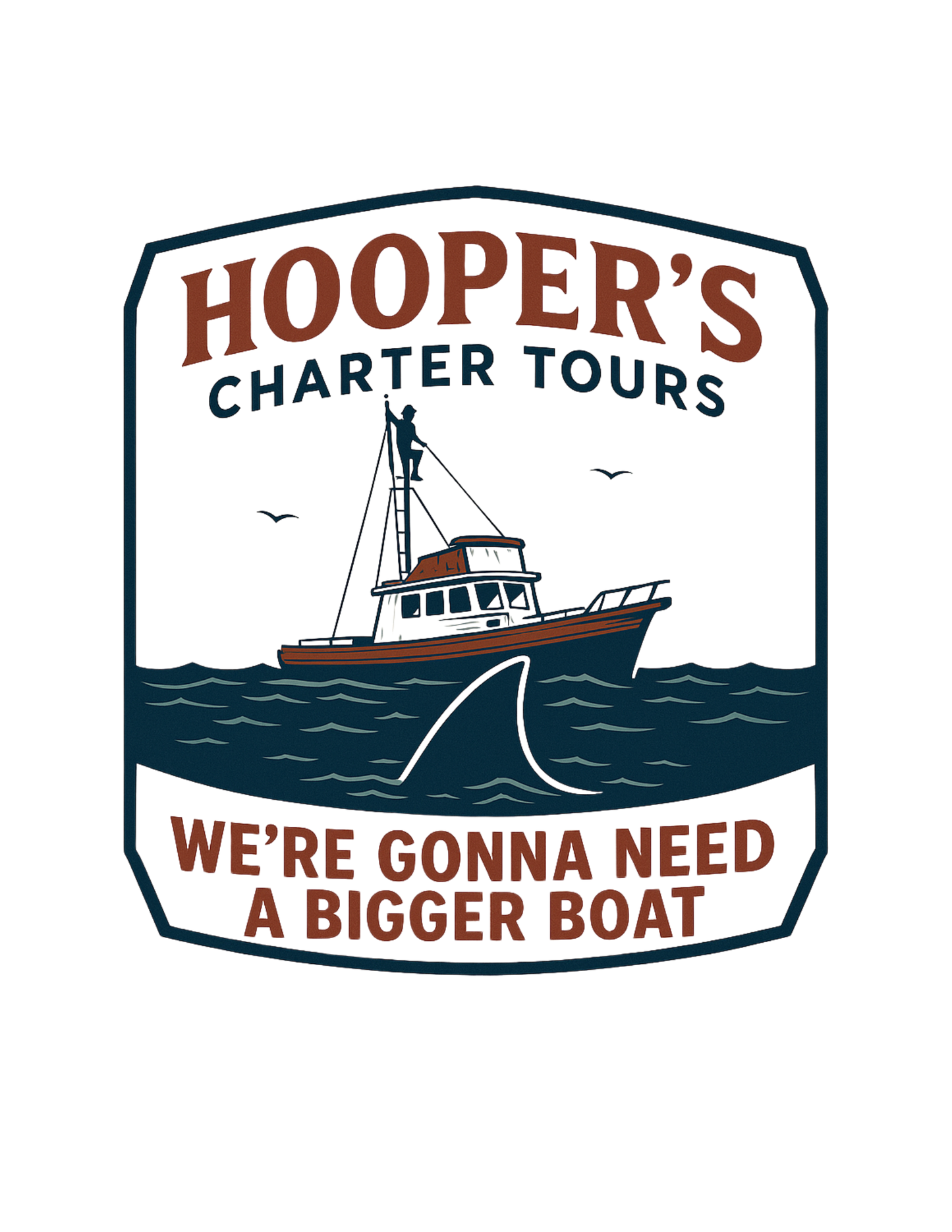 Hooper's Charter Tours Embroidered Tee
